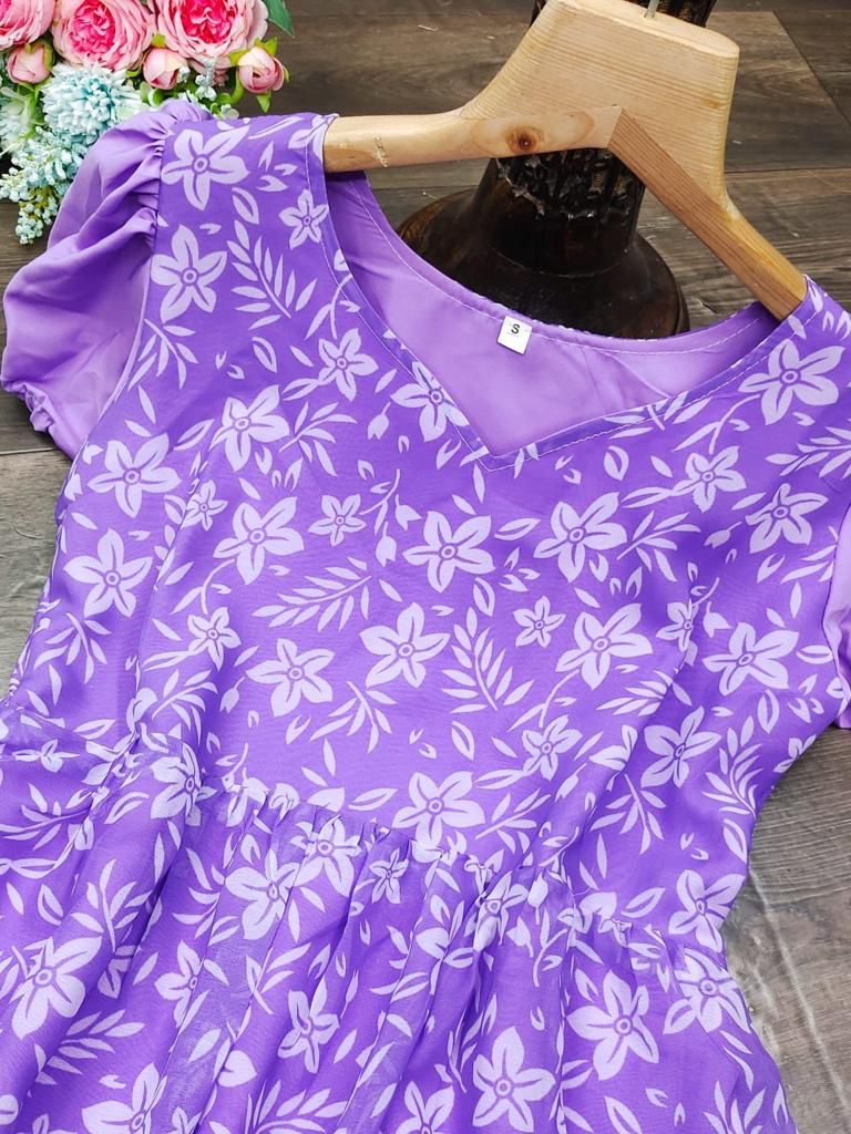 Trendy Georgette Mix Kurtas for Women-SHK1123