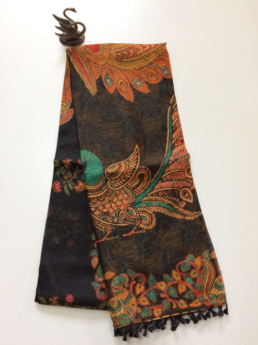 Digital Kalamkari Cotton Sarees - SH0603