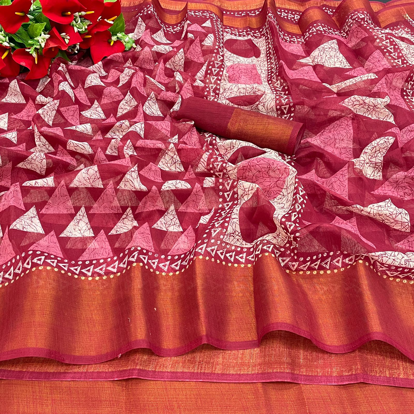 Soft Cotton Pochampally Ikkat Saree Collections-SH0595