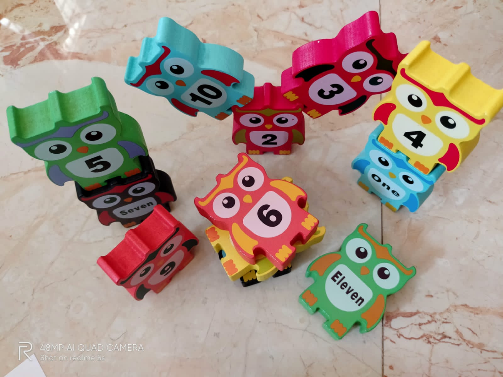 Wooden Happy Owl Balancing Stack Learning & Educational Toy for Kids-SHTM1000