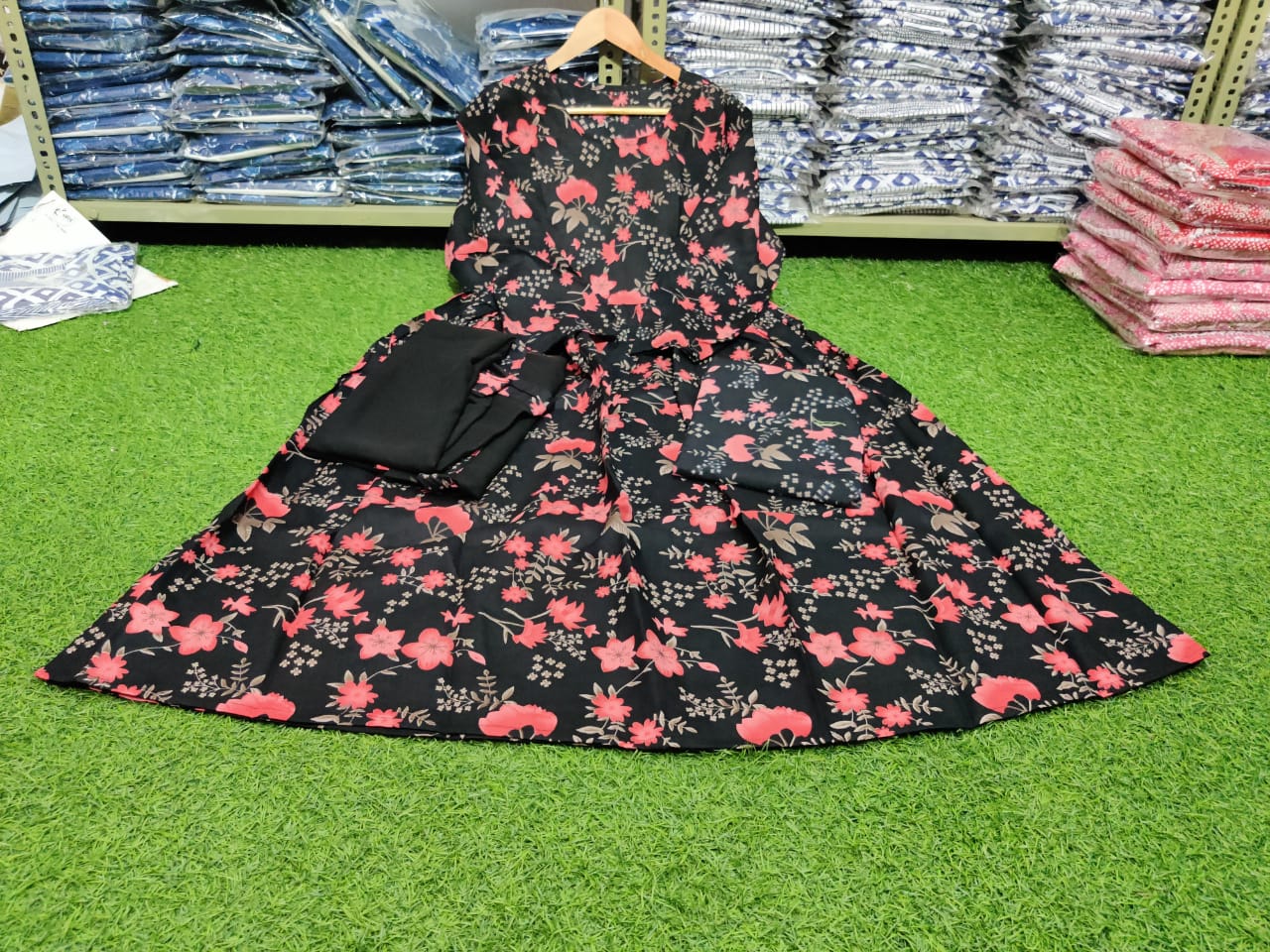 Elegant Long Kurti with Palazzo & Dupatta for Women-SHKS1074