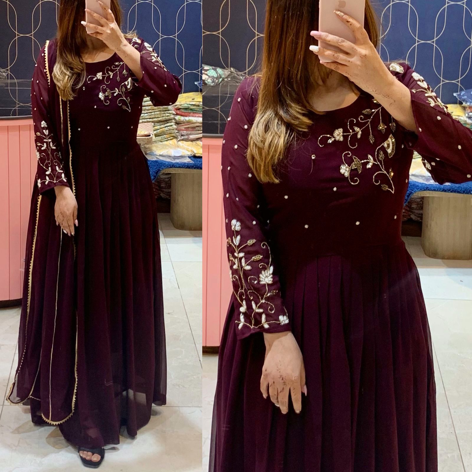 Party Wear Kurta Sets for Women-SHKS1089