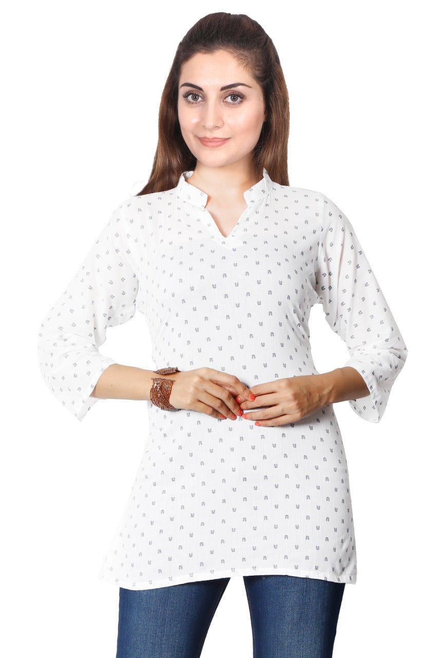 Women's Printed Cotton Stylish Tunics-SHTU1064