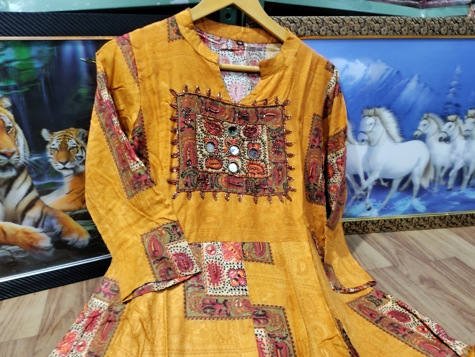 Ethnic Long Gown for Women-SHKS1057