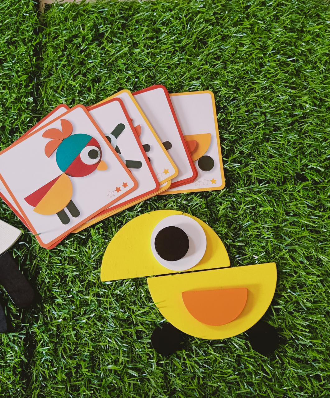 Geoanimo Animal Wooden Blocks Puzzles for Kids - SHTM1033