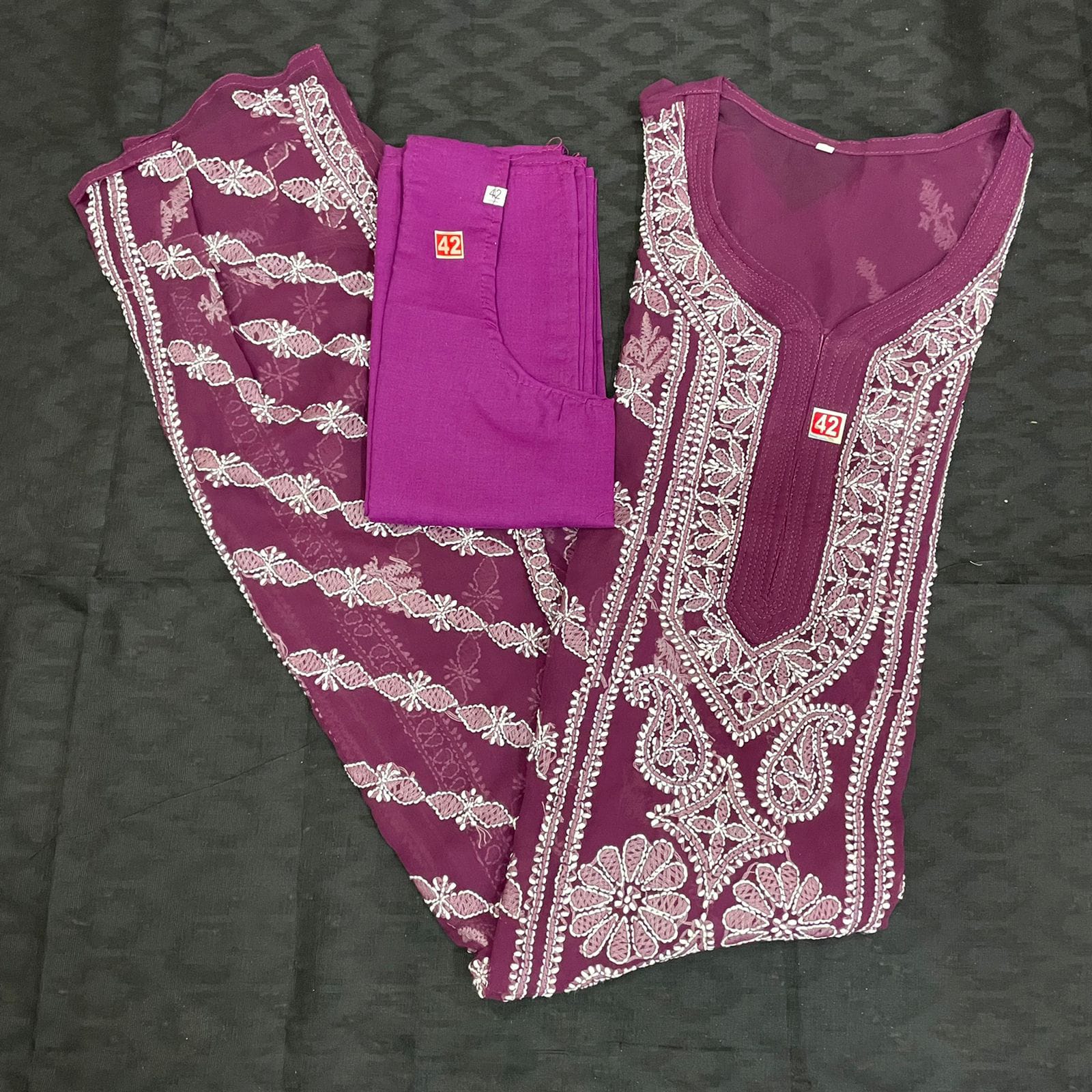 Lucknowi Chikankari Fancy Kurta-SHK1093