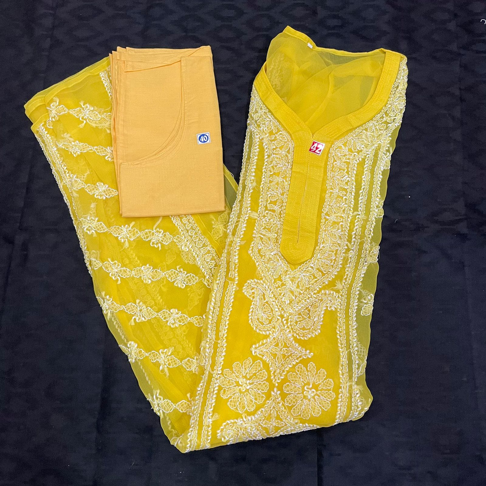 Lucknowi Chikankari Fancy Kurta-SHK1093