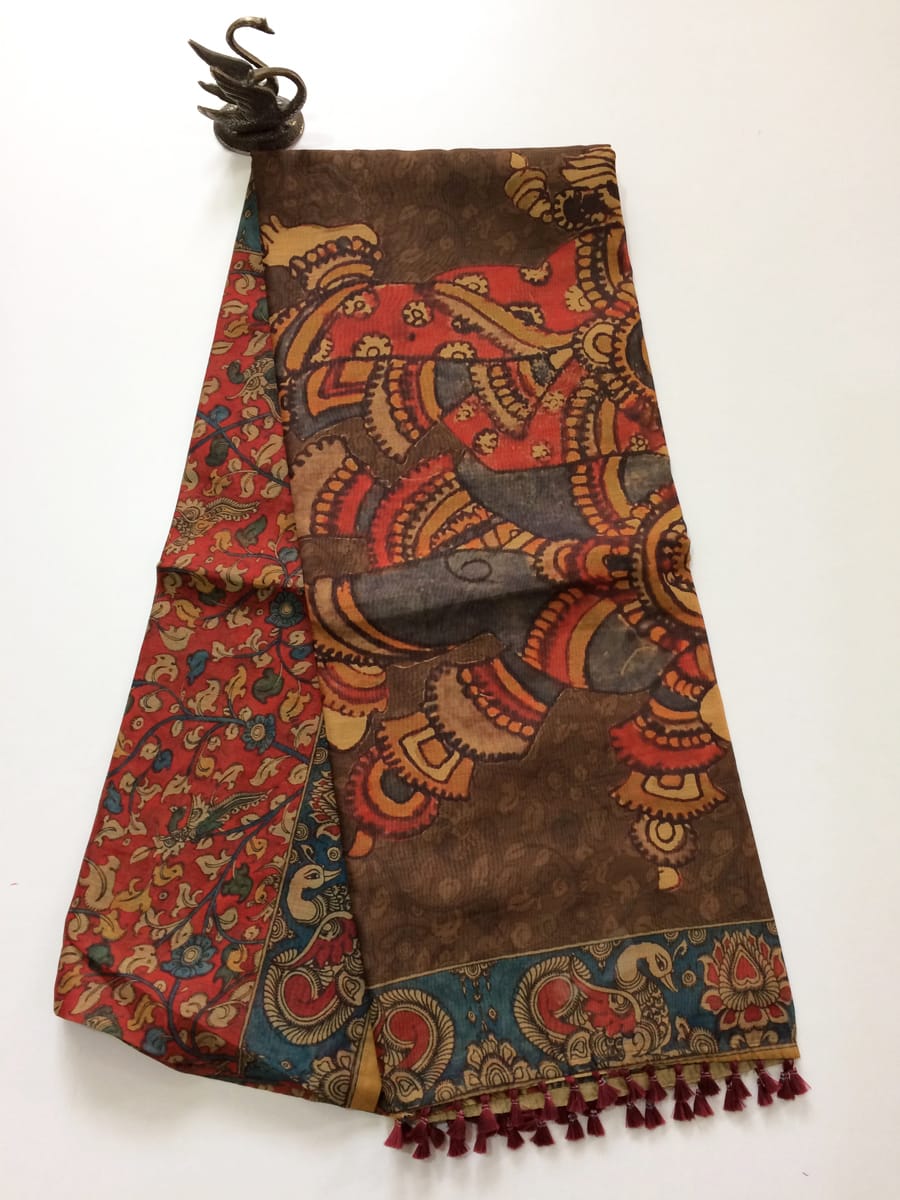 Digital Kalamkari Cotton Sarees - SH0603