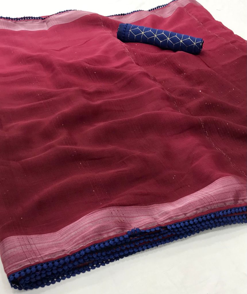 Ethnic Linen Silk Saree-SH0565