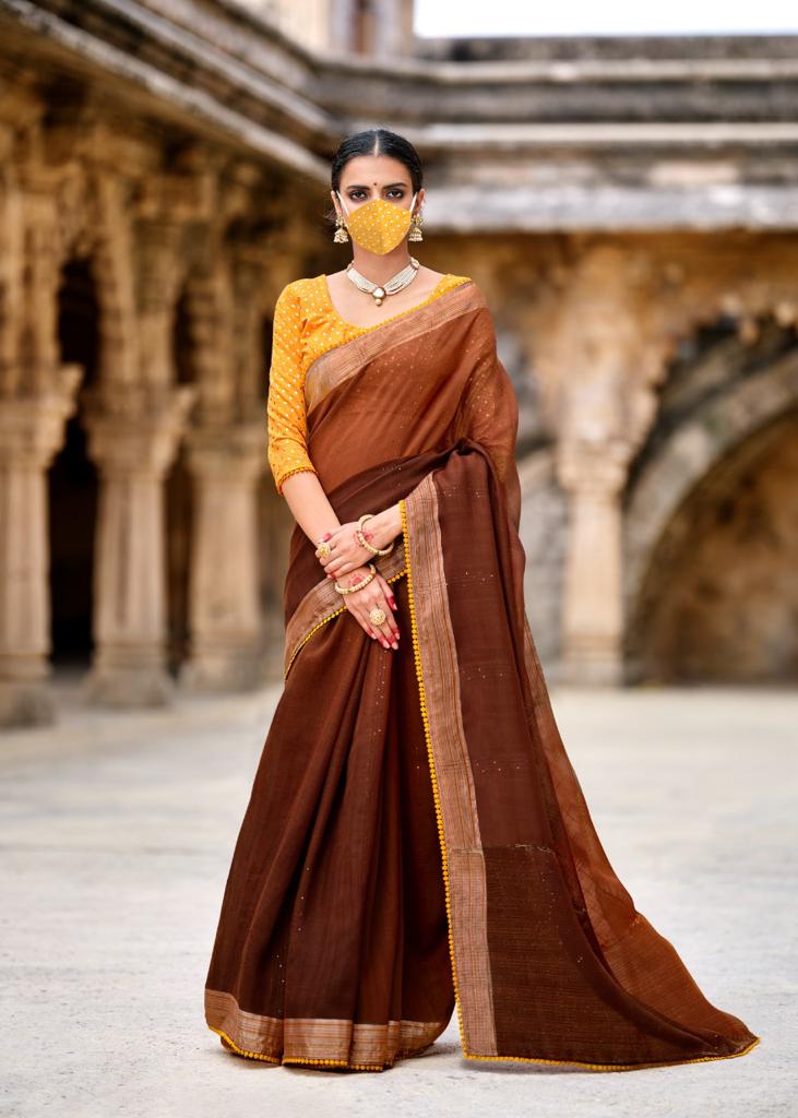 Ethnic Linen Silk Saree-SH0565