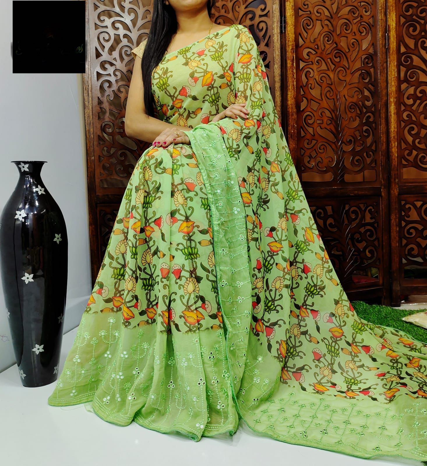 Pure and Soft Georgette Saree Collections-SH0581