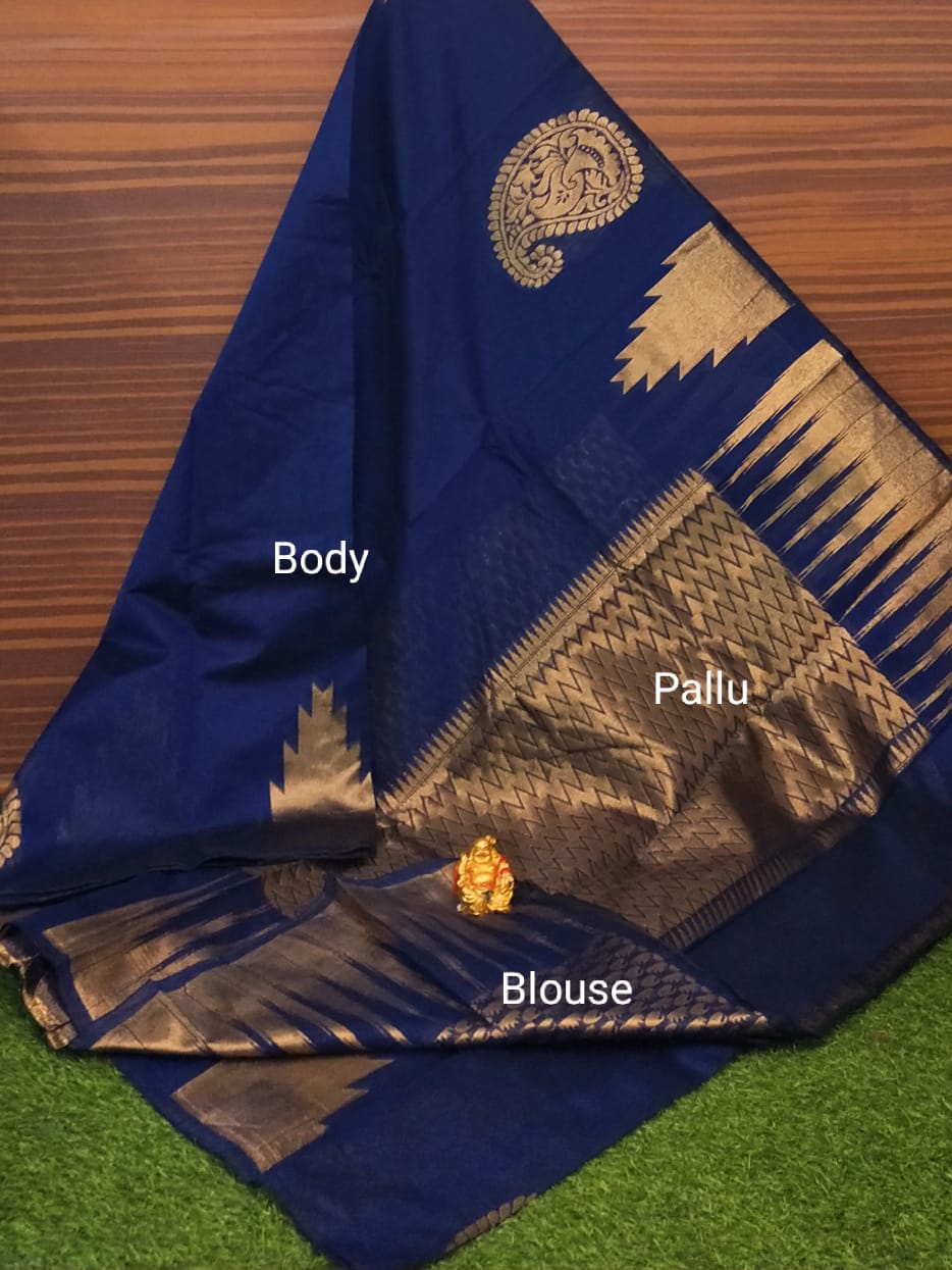 Fancy Silk Cotton Saree Collections-SH0587