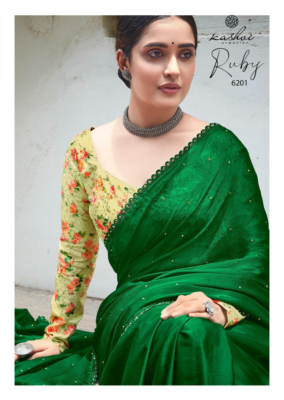 Moss Chiffon Designer Saree Collections-SH0591