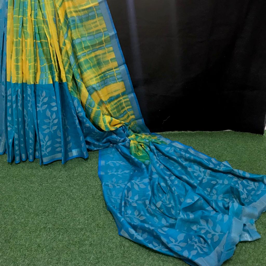 Linen Mix Soft Synthetic Saree-SH1001