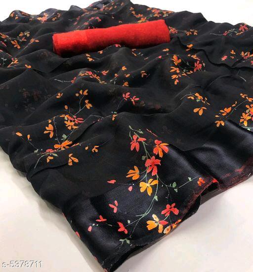 Linen Printed Cotton Sarees-SH0579