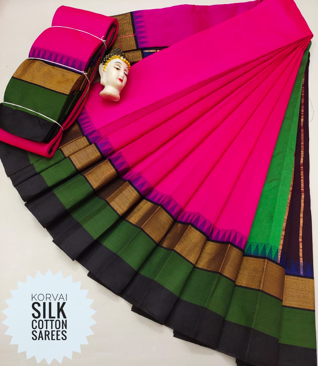 Korvai Silk Cotton Saree-SH0561