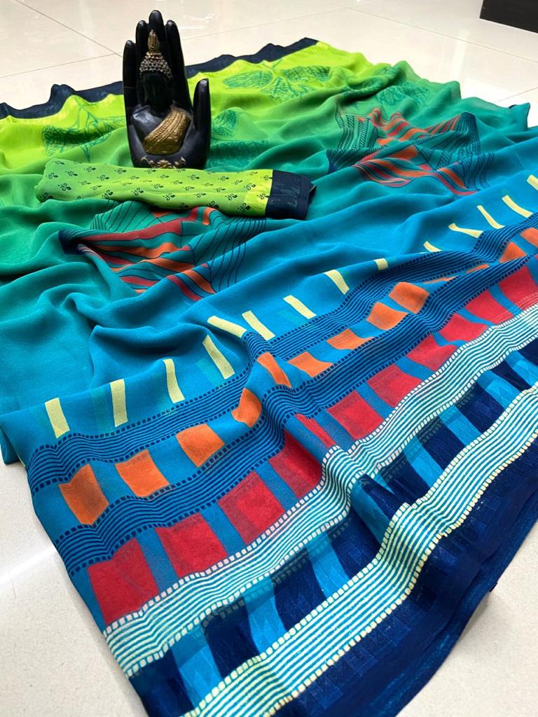 Daily Wear Georgette Sarees-SH1006