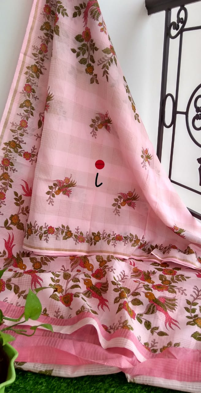 Linen Kota Printed Sarees - SH0604