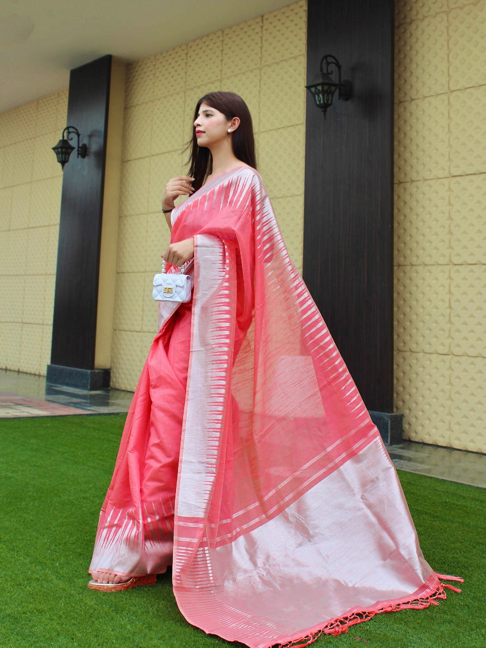 Graceful Cotton Slub Saree-SH1003