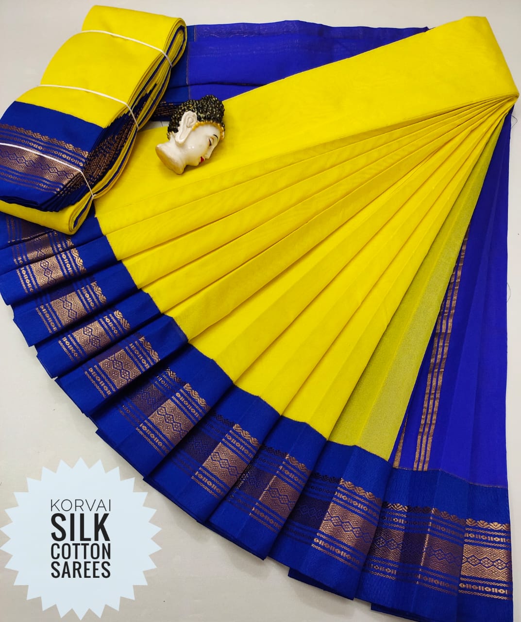 Korvai Silk Cotton Saree-SH0561