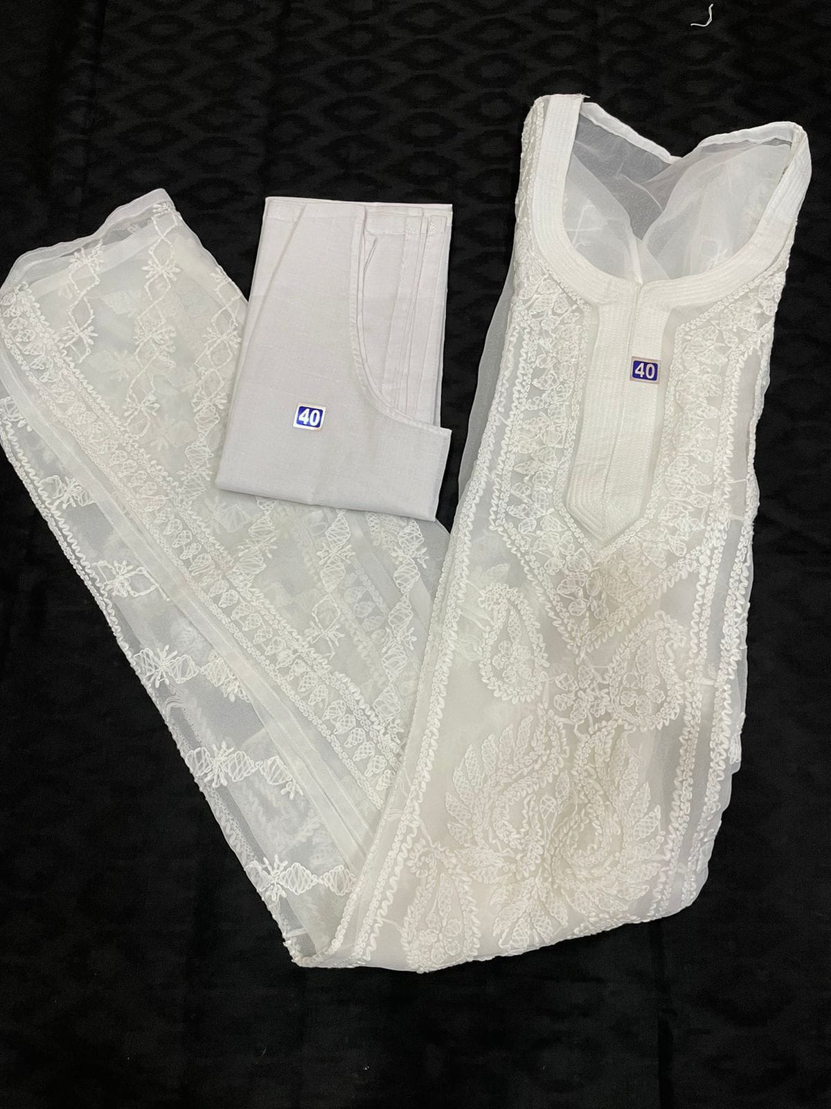 Lucknowi Chikankari Fancy Kurta-SHK1093