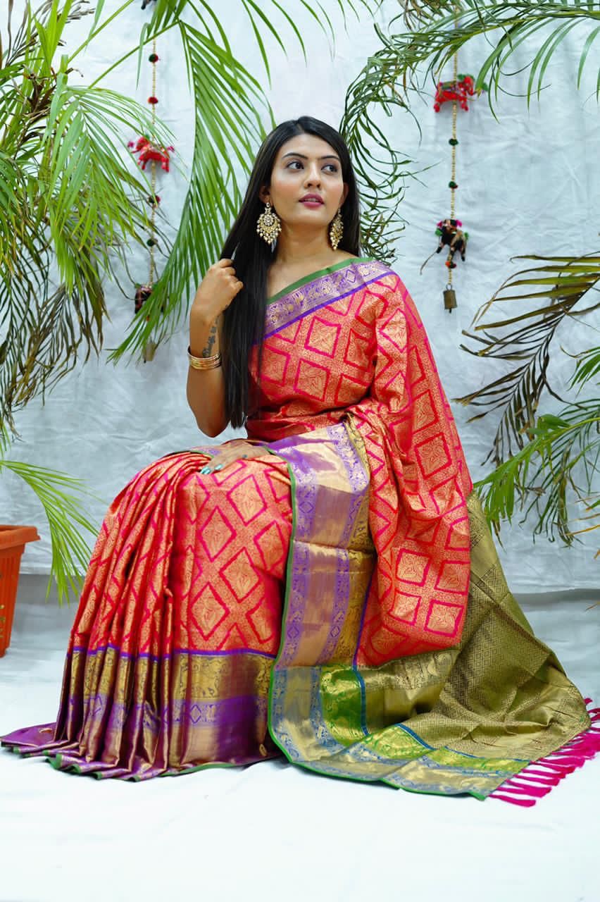 Handloom Kanchivaram Katan Silk Sarees-SH1008