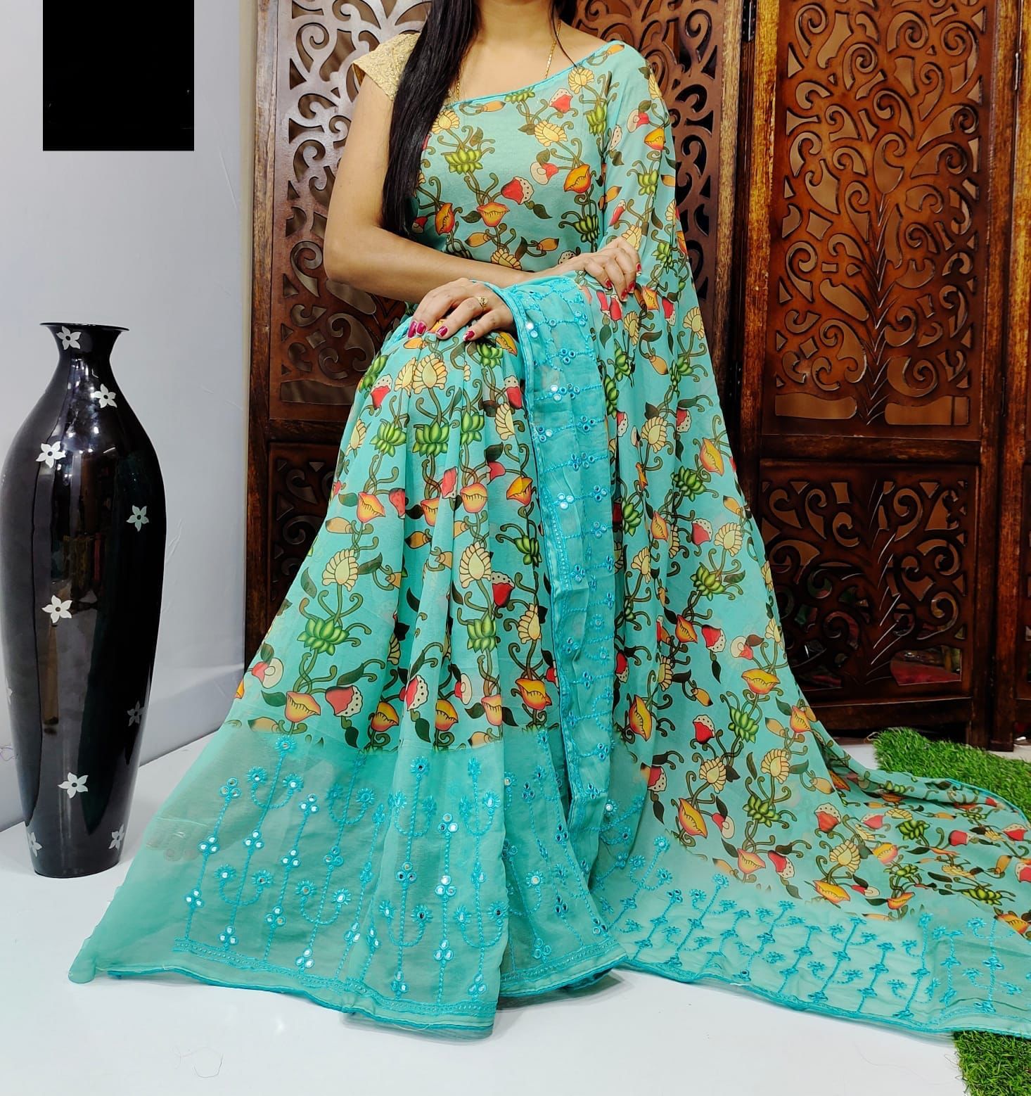 Pure and Soft Georgette Saree Collections-SH0581