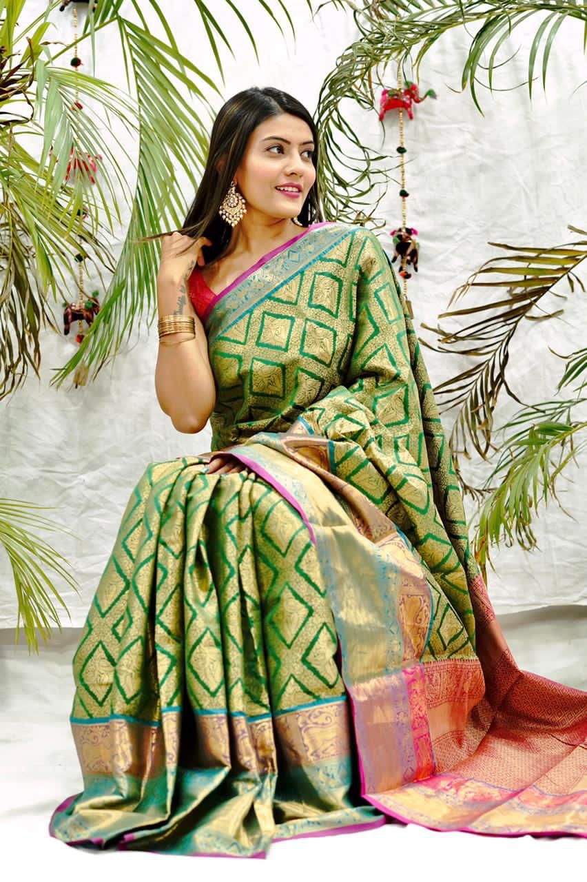 Handloom Kanchivaram Katan Silk Sarees-SH1008