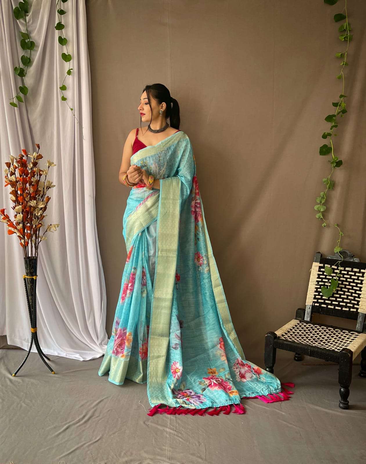 Classic Linen Sarees-SH1000
