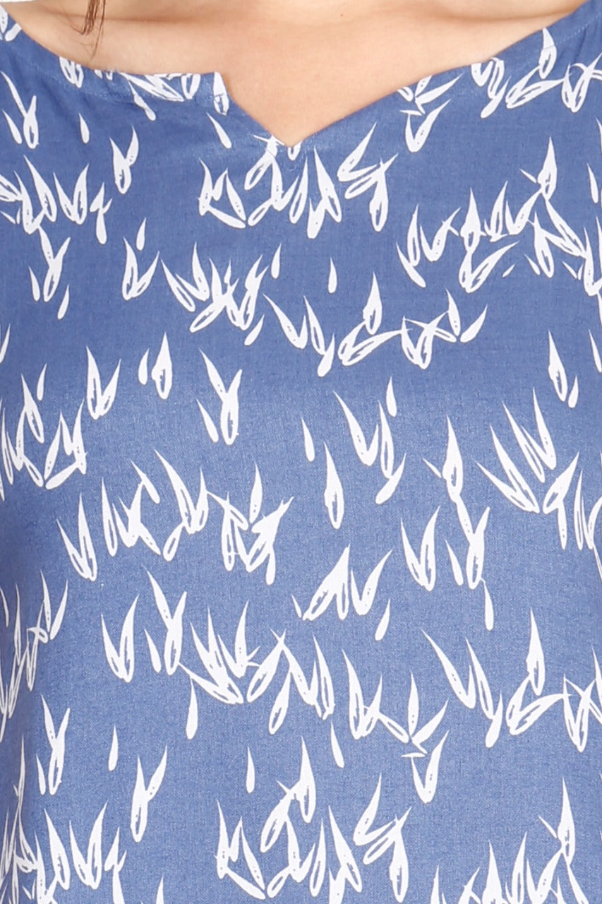 Women's Printed Rayon Stylish Tunics-SHTU1063