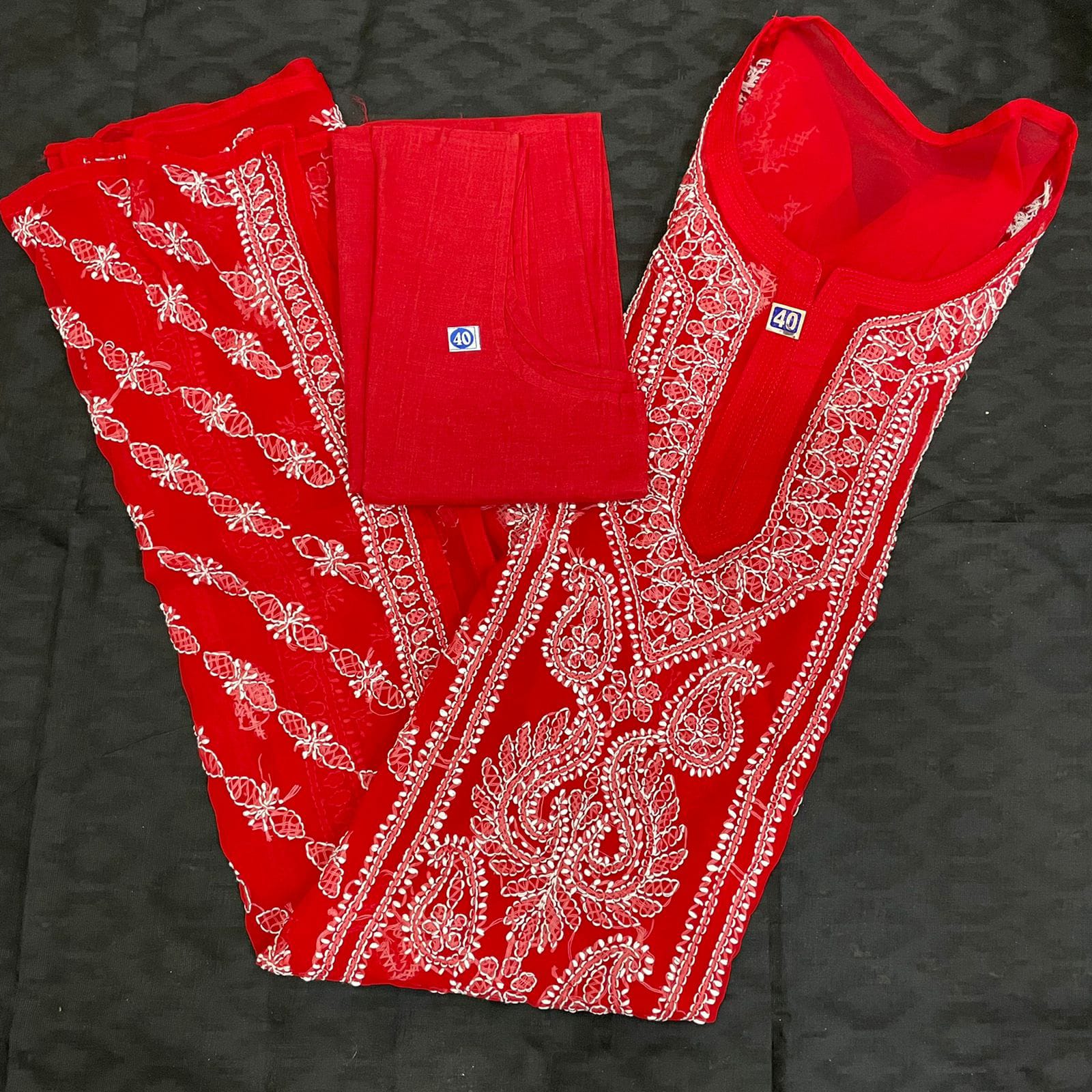 Lucknowi Chikankari Fancy Kurta-SHK1093