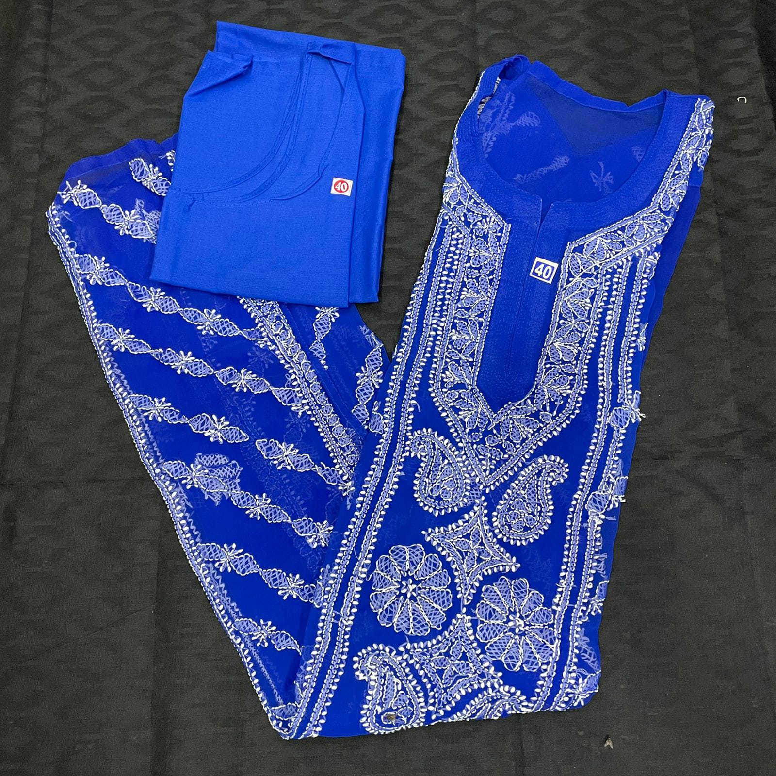 Lucknowi Chikankari Fancy Kurta-SHK1093