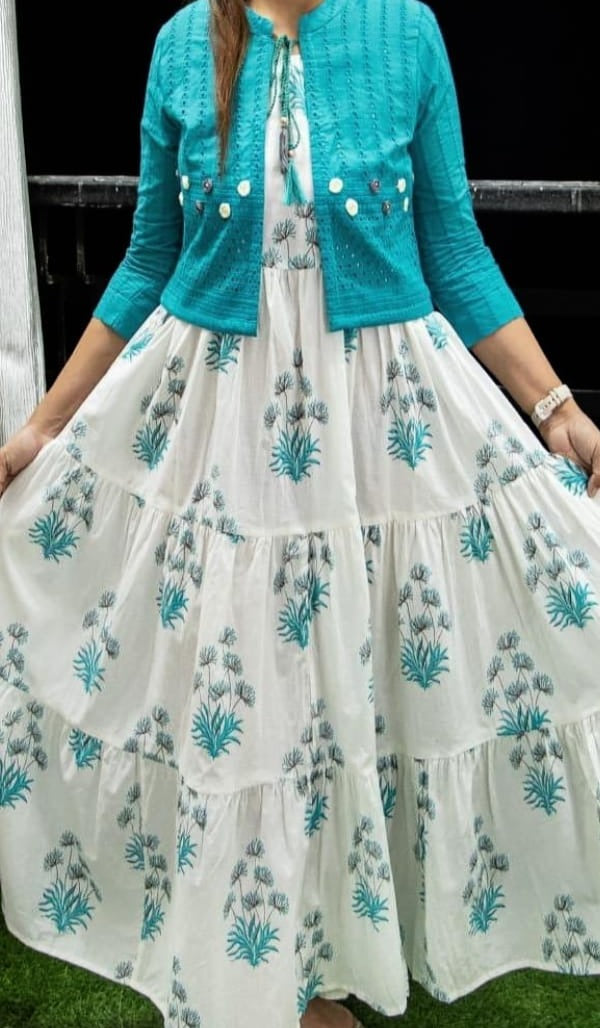 Beautiful Gown With Detachable Jacket for Women-SHKS1104