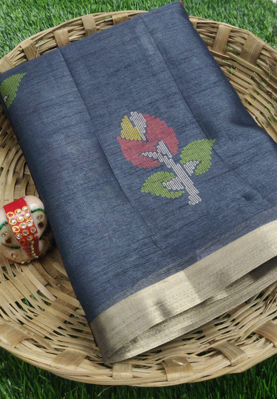 Jute Silk Saree Collections-SH0585