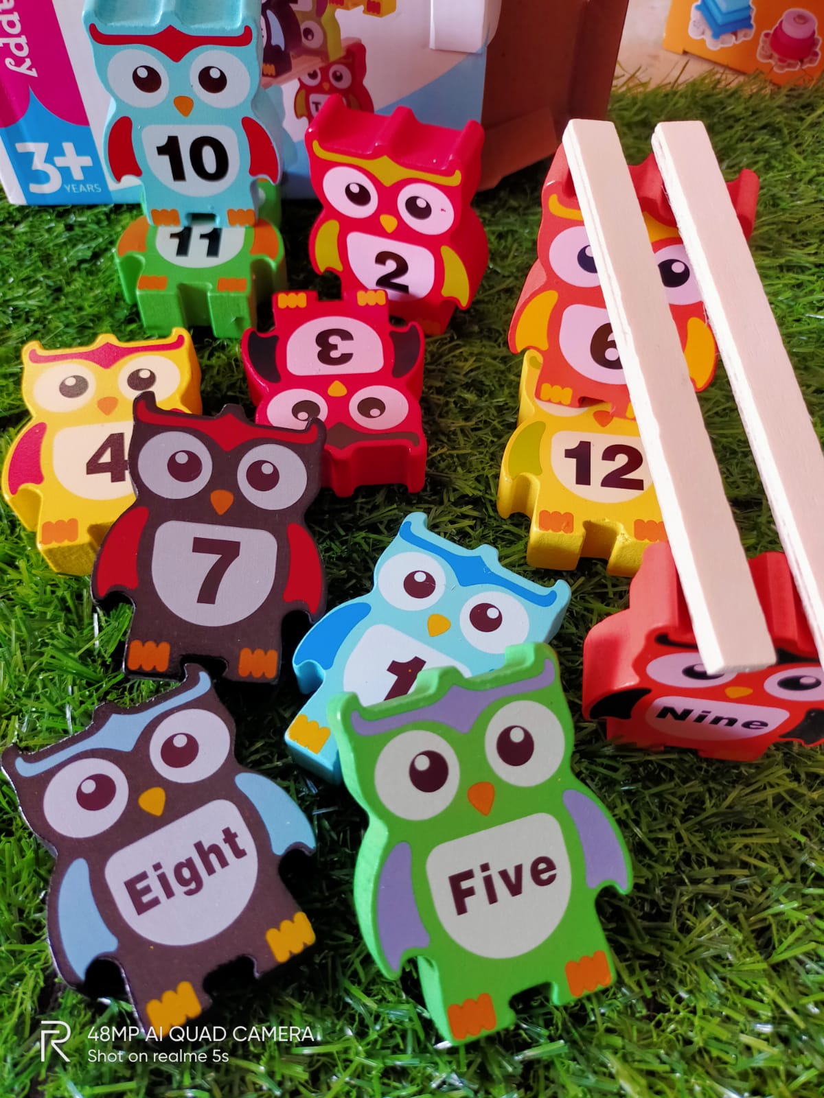 Wooden Happy Owl Balancing Stack Learning & Educational Toy for Kids-SHTM1000