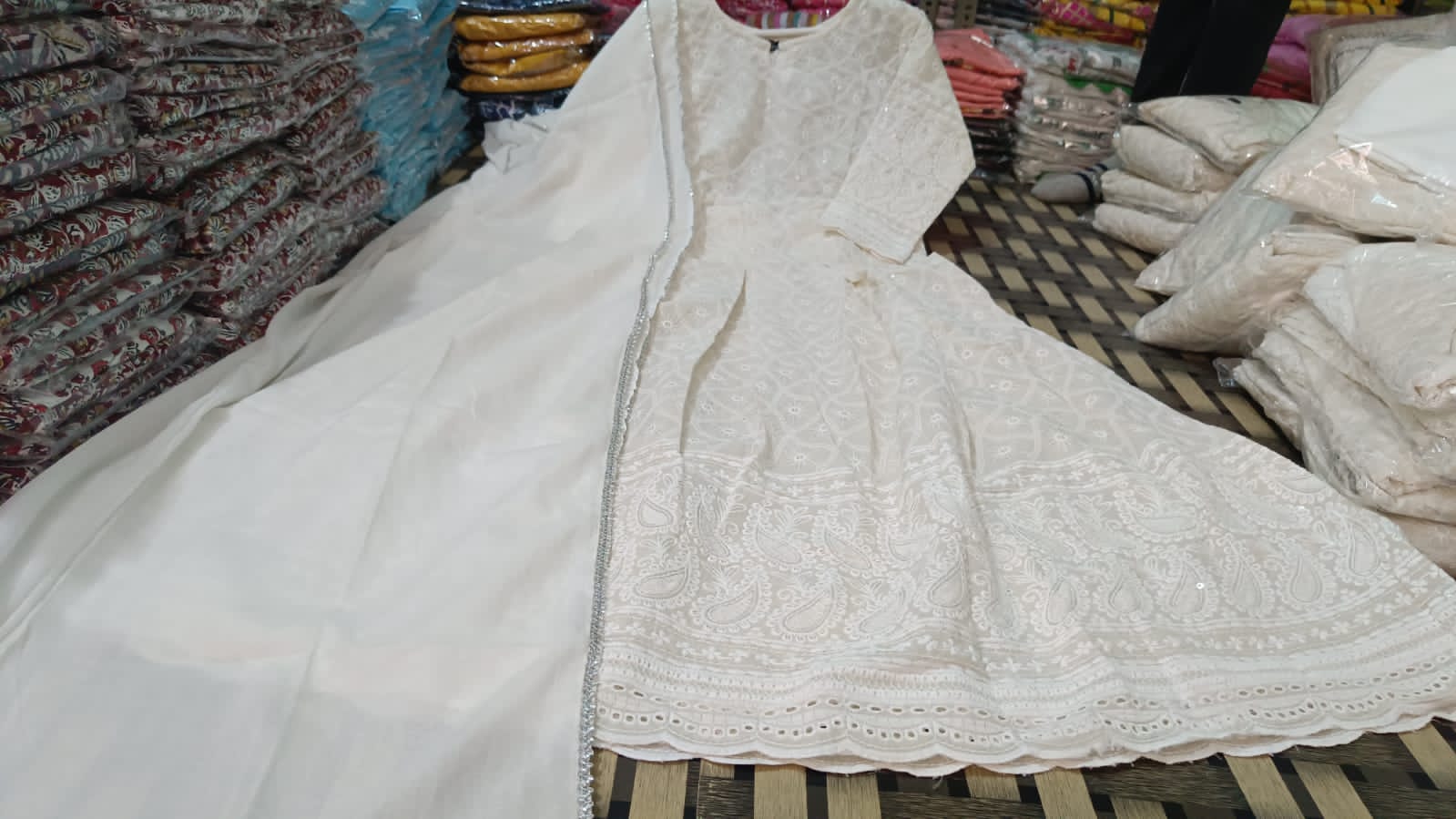 Exclusive Chikan Work Kurta Sets for Women-SHKS1054