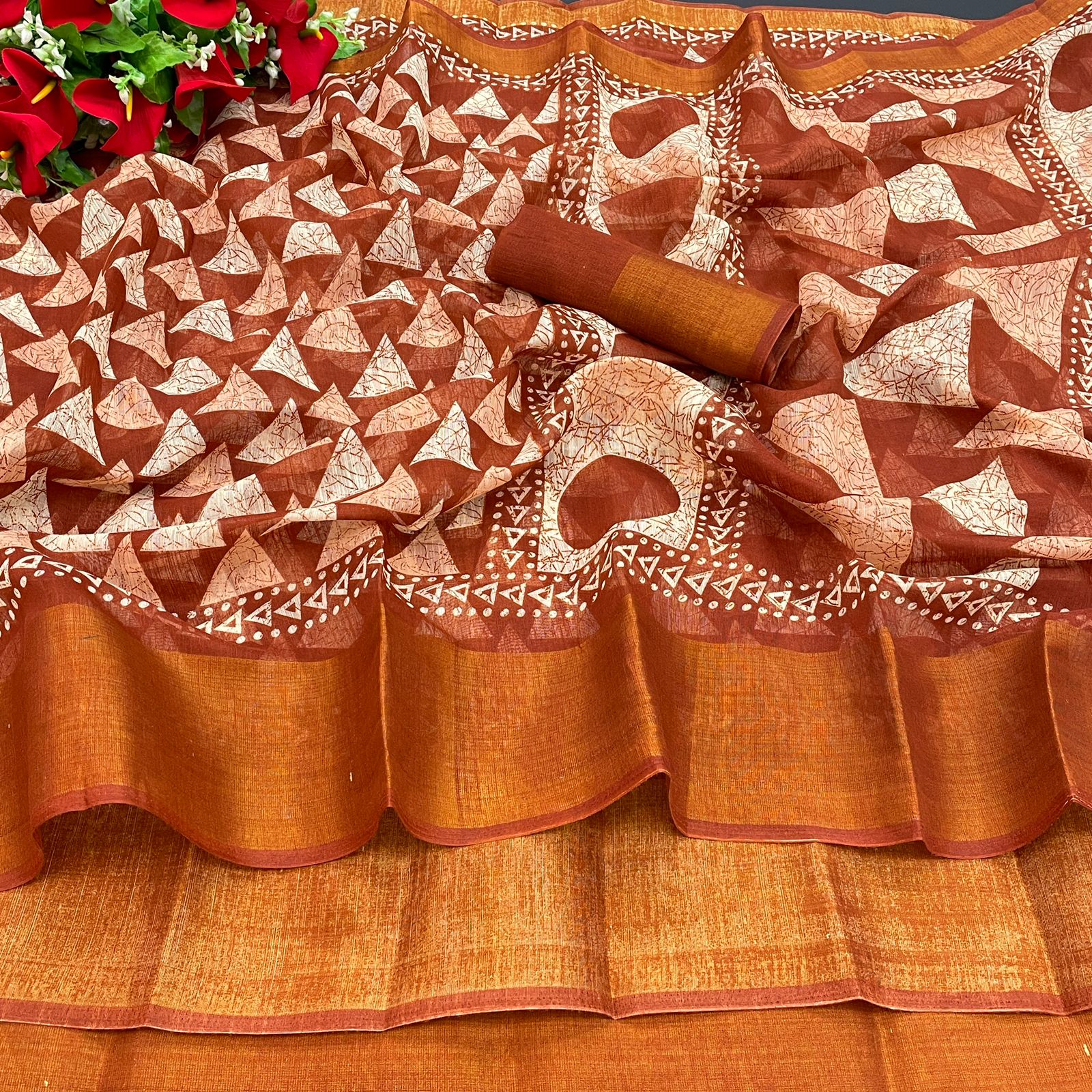 Soft Cotton Pochampally Ikkat Saree Collections-SH0595