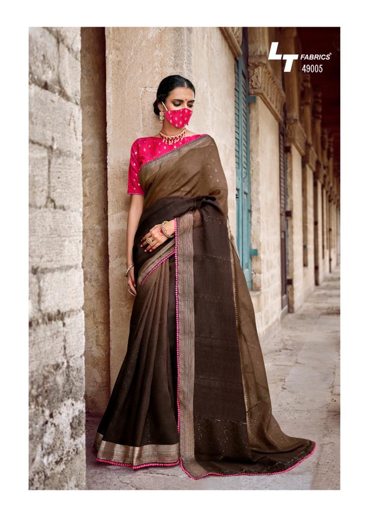 Ethnic Linen Silk Saree-SH0565