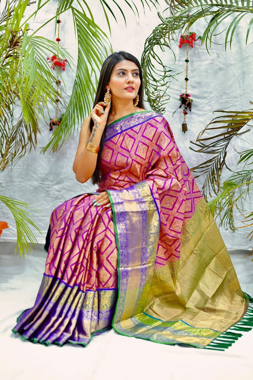 Handloom Kanchivaram Katan Silk Sarees-SH1008