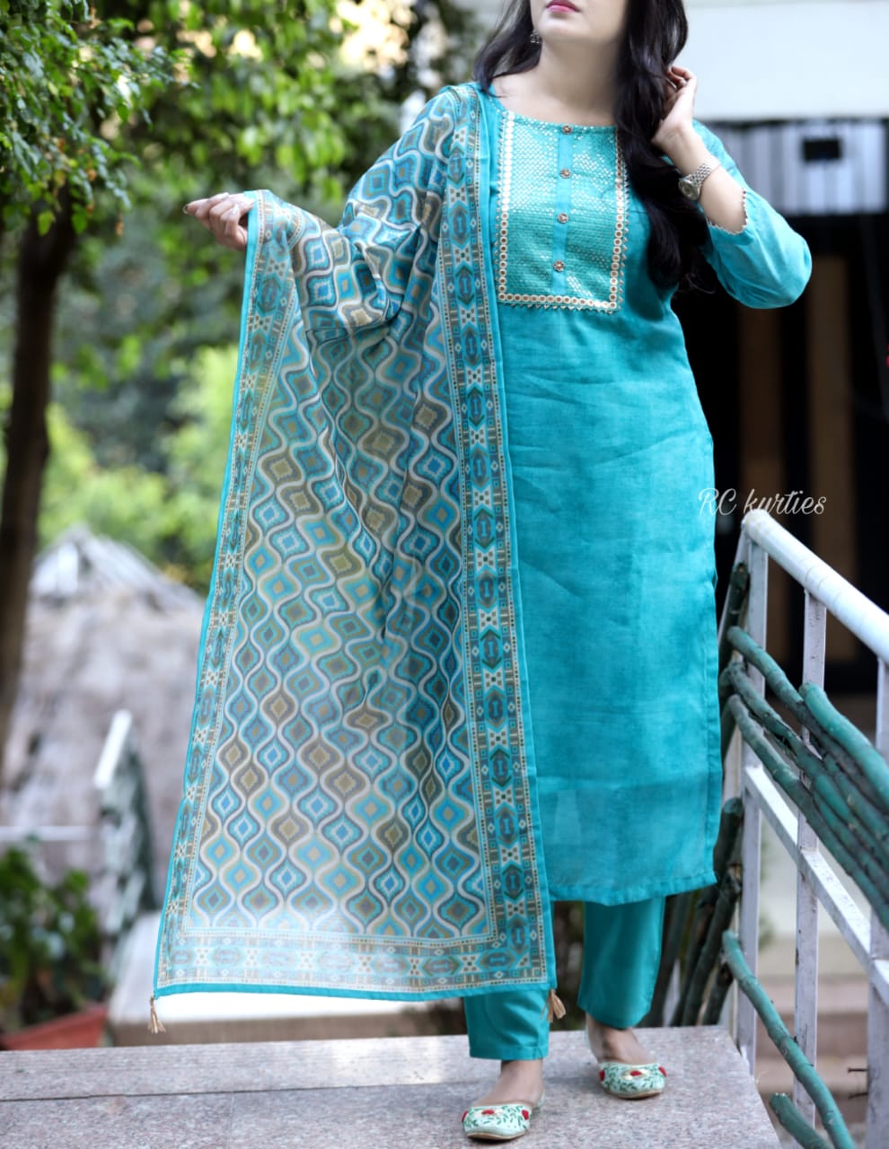 Attractive Silk Suit Set for Women-SHKS1000