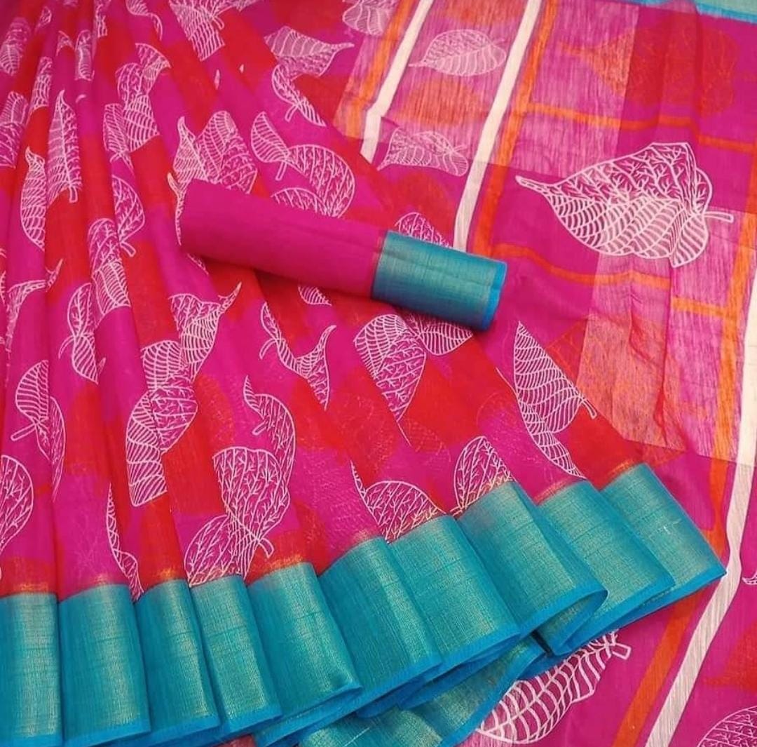 Classic Light Weight Linen Sarees-SH1002