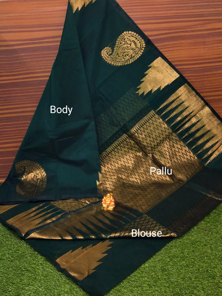 Fancy Silk Cotton Saree Collections-SH0587