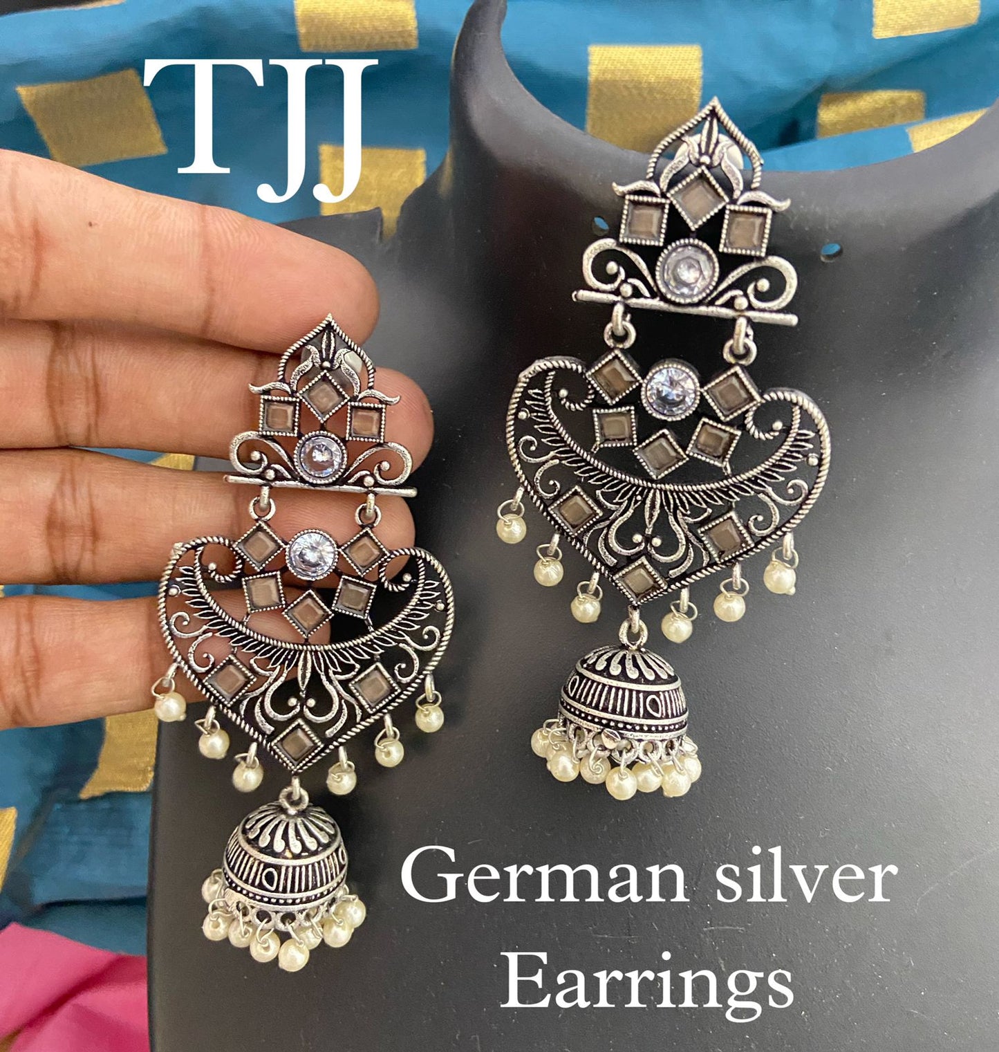 Trendy German Silver Earrings - SHJ1100