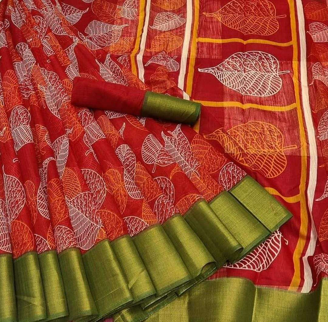 Classic Light Weight Linen Sarees-SH1002