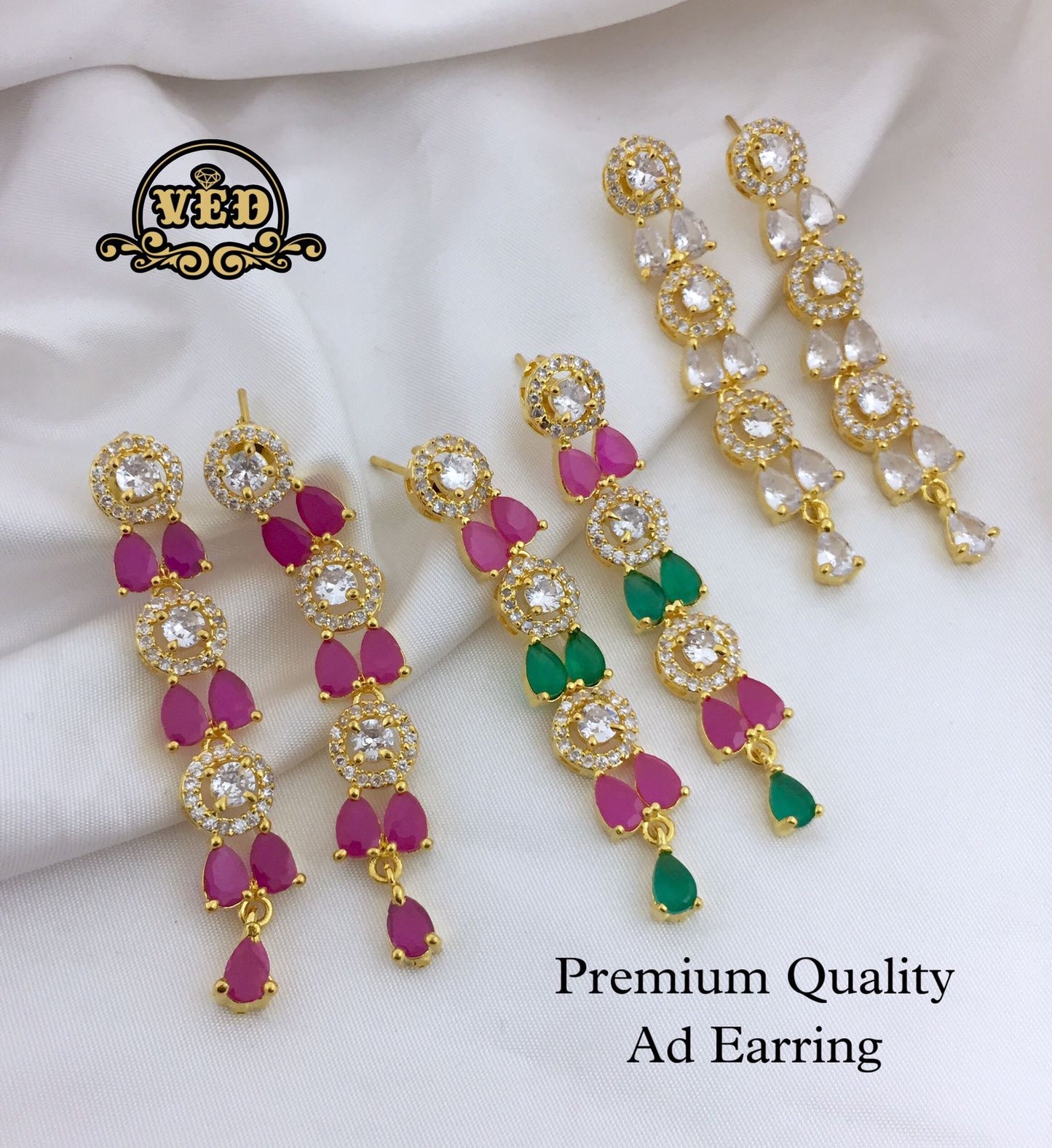 Trendy AD Earrings - SHJ1083