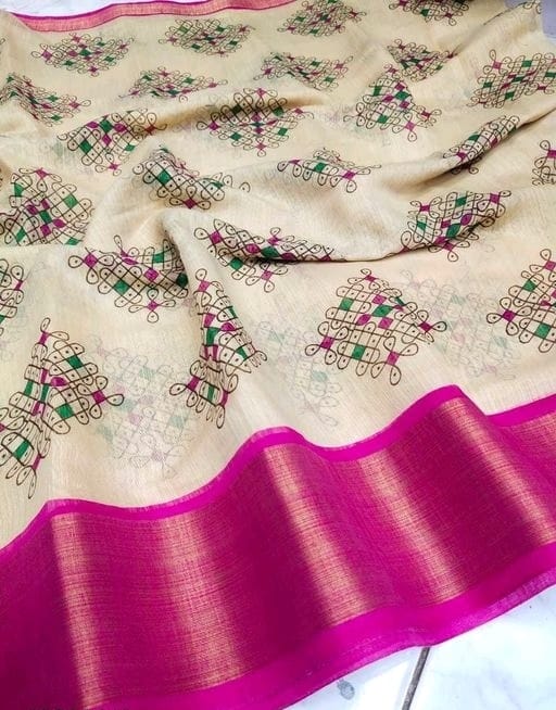 Light Weight Linen Cotton Sarees -SH0574