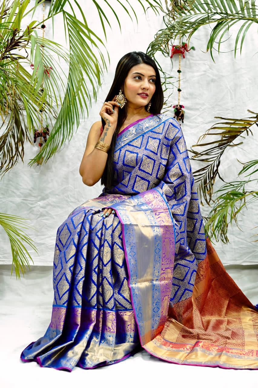 Handloom Kanchivaram Katan Silk Sarees-SH1008
