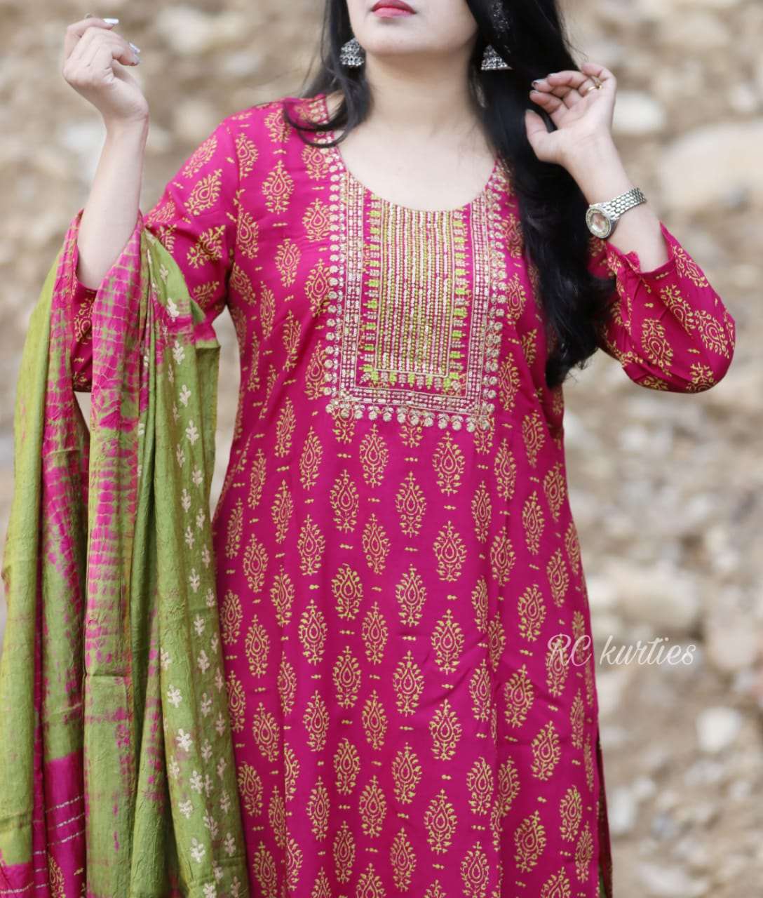 Beautiful Muslin Kurta set for Women-SHKS1044