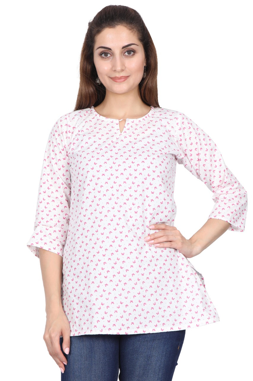 Women's Printed Cotton Stylish Tunics-SHTU1066