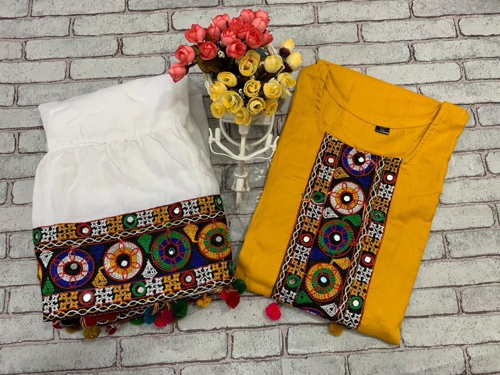 Ethnic Kurta Skirt Sets for Women-SHKS1029